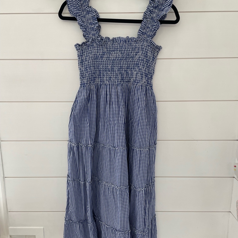Hill House Exclusive Nantucket Blue Gingham Ellie Dress